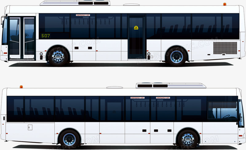 公交车免费下载,本设计作品为巴士公交车,格式为png,尺寸为1300x792