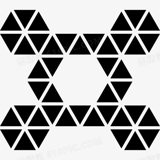 多边形对称装饰小三角形线图标