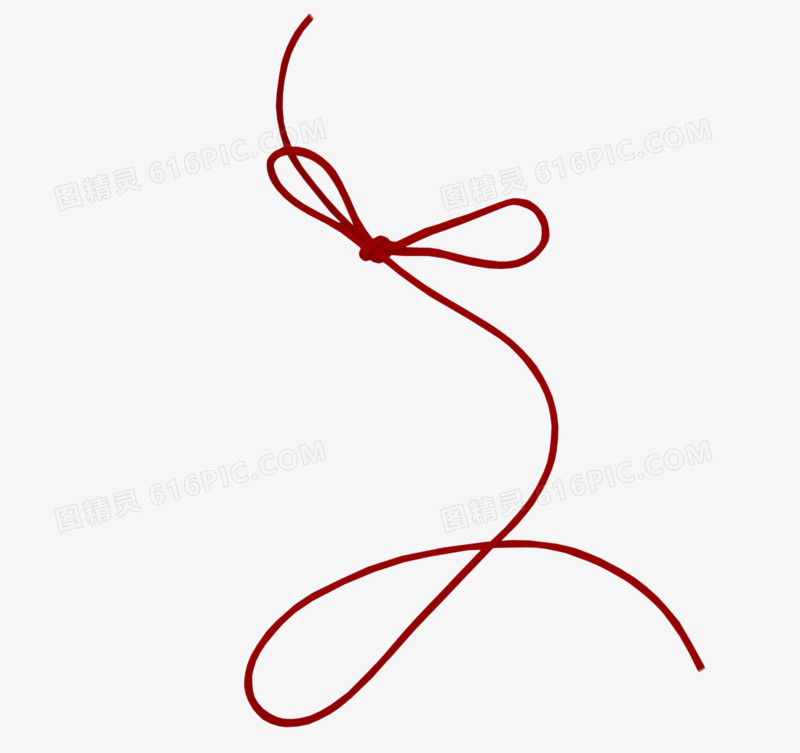 红色打结绳子
