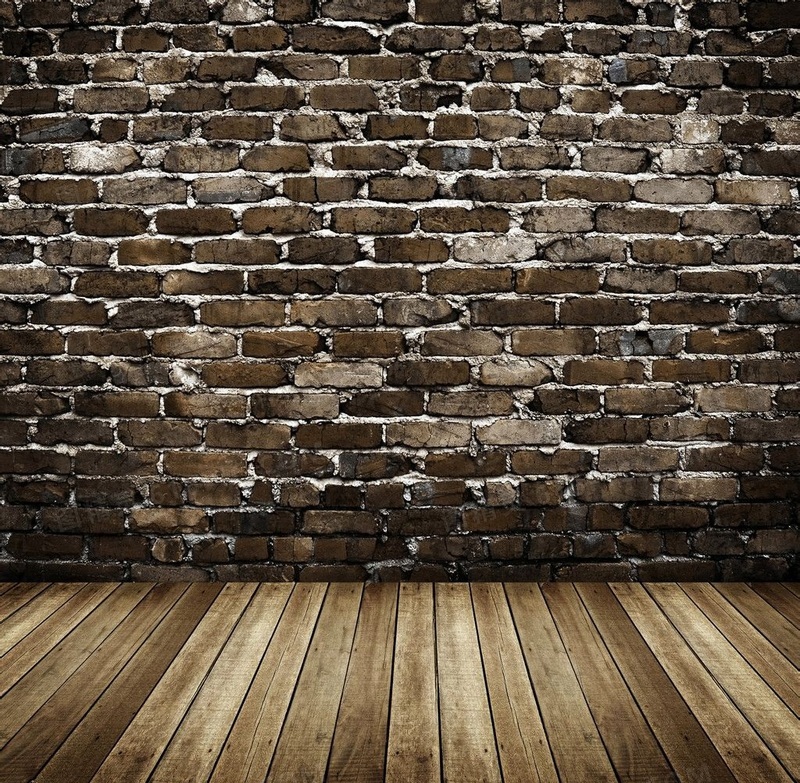 棕色墙壁木质地板