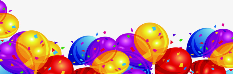 开心六一彩色气球六一儿童节