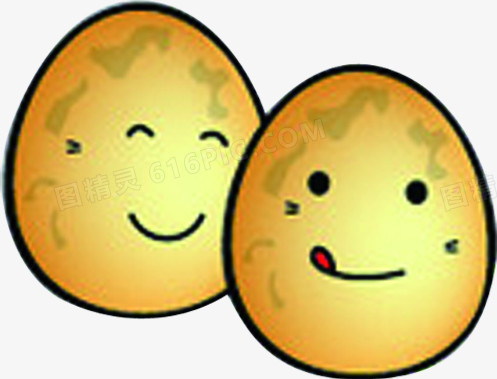 可爱黄色笑脸鸡蛋