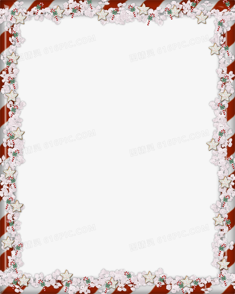 精致圣诞花朵边框框架