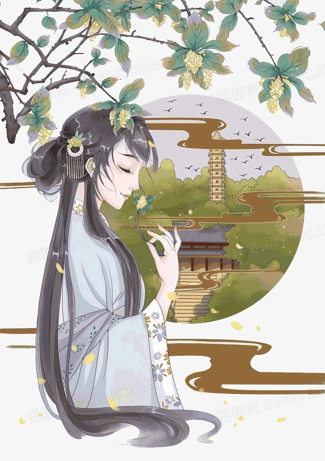 桂花下的思乡女