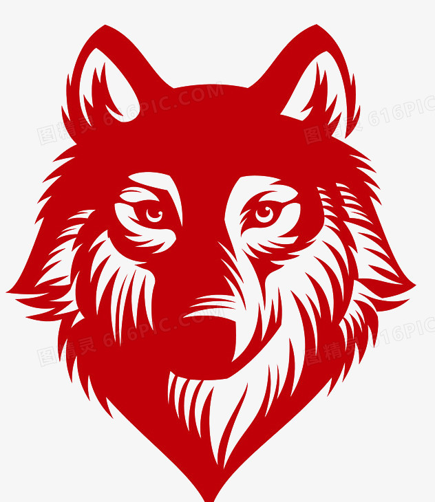 关键词:              剪纸狼狼头瞪大眼睛的狼狼