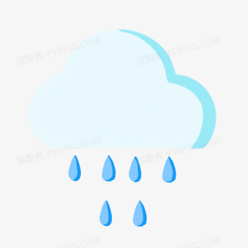 天气预报下雨图标元素
