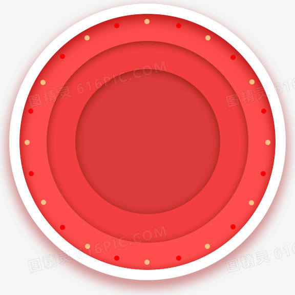 电商促销宣传红色圆形边框装饰环形