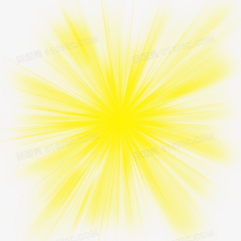 黄色放射光线效果