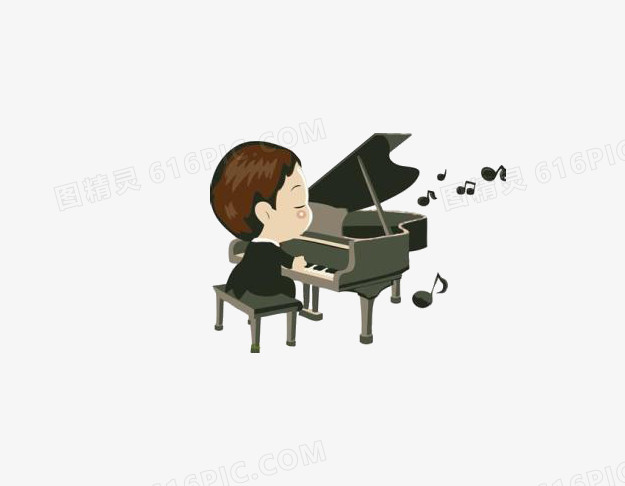 小男孩弹钢琴