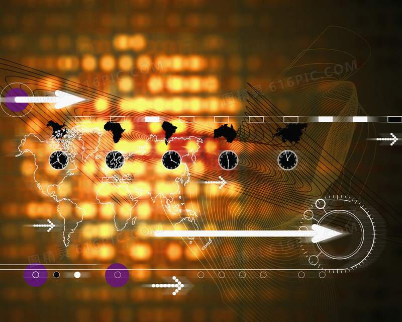抽象地图与箭头符号高清