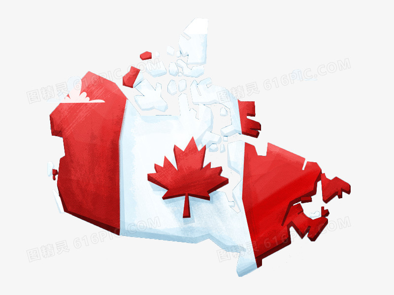图精灵 免抠元素 卡通手绘 > 加拿大地形国旗