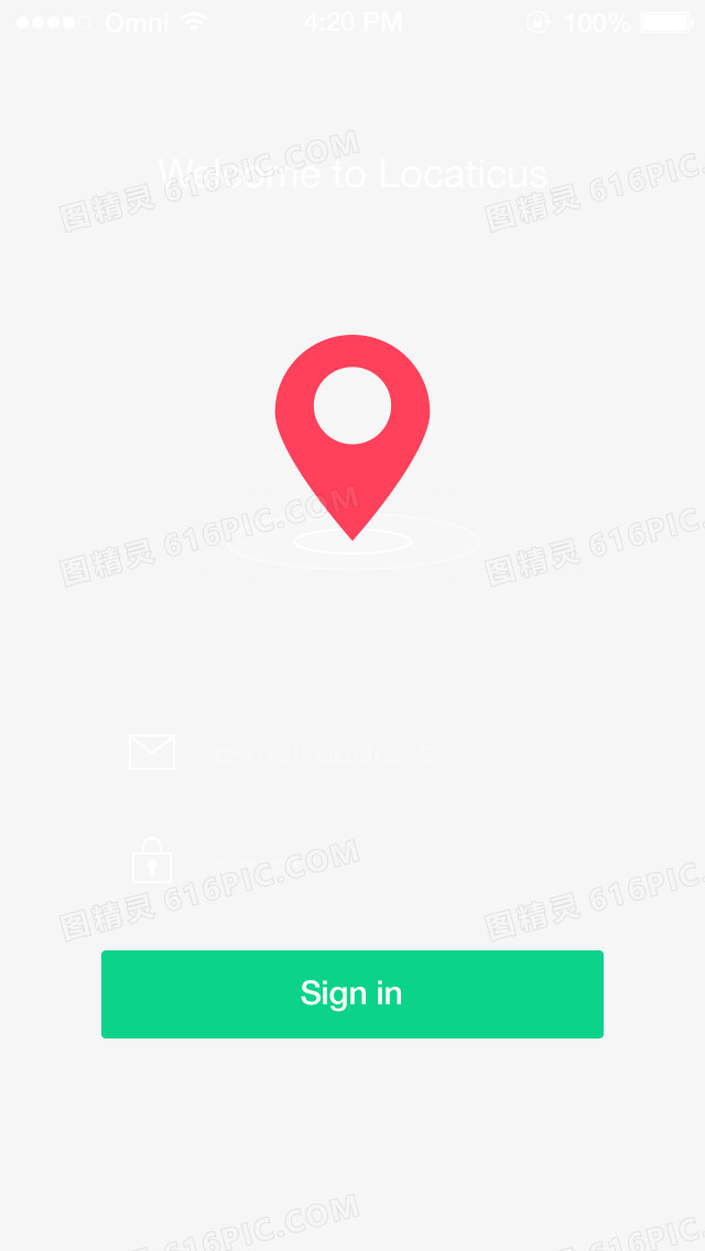 手机app地图定位界面