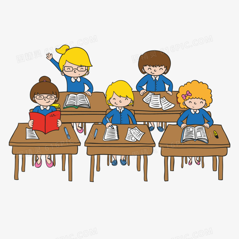 关键词:              彩色学生课桌书举手