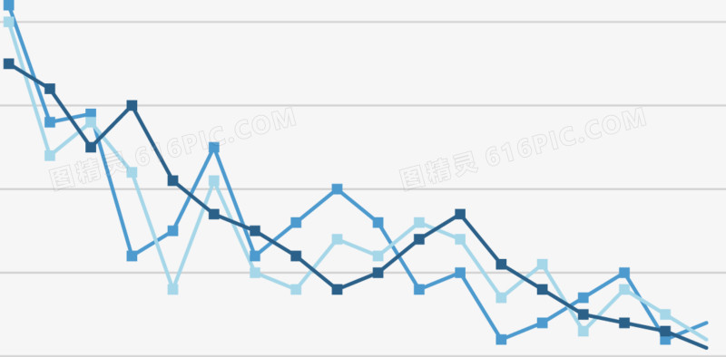矢量PPT设计折线数据图表