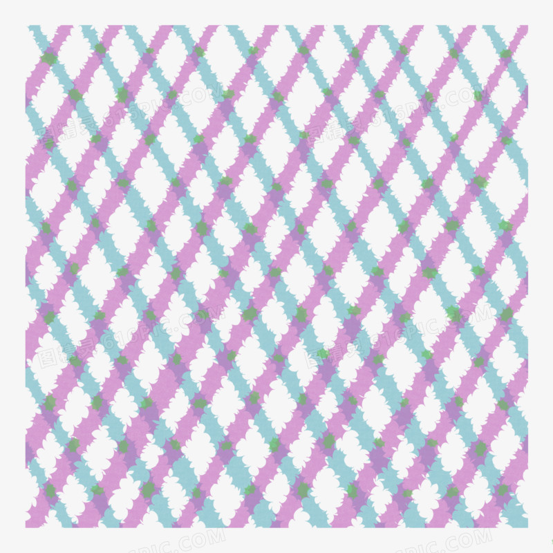 菱形斜条纹紫色格子纹理元素