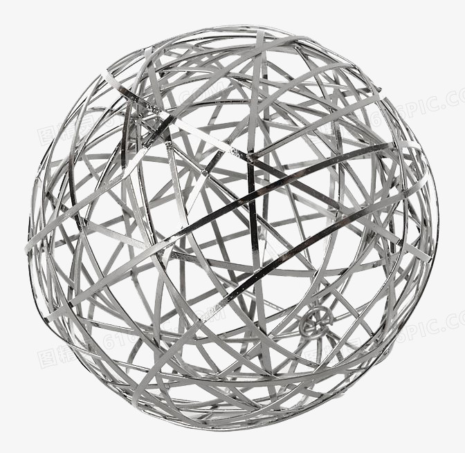 白钢金属丝镂空球形工艺品