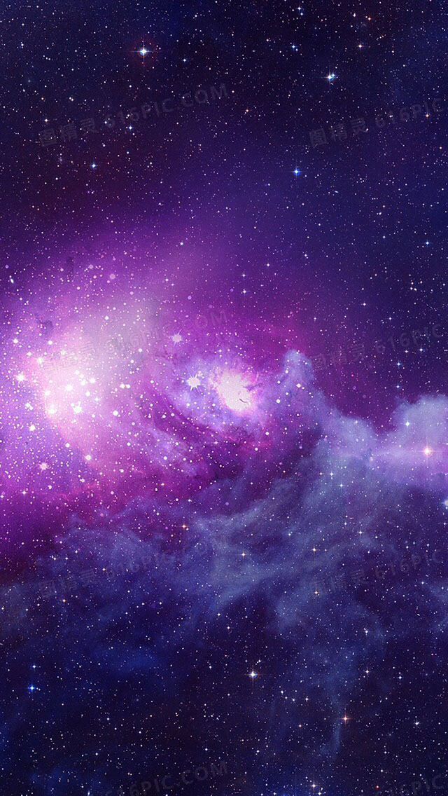 唯美紫色星空夜景