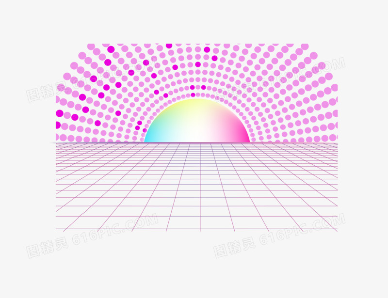 紫色网格光效背景矢量图