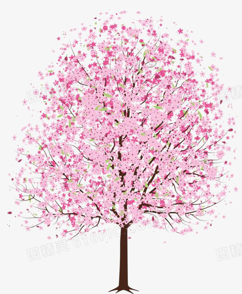 粉色桃花树