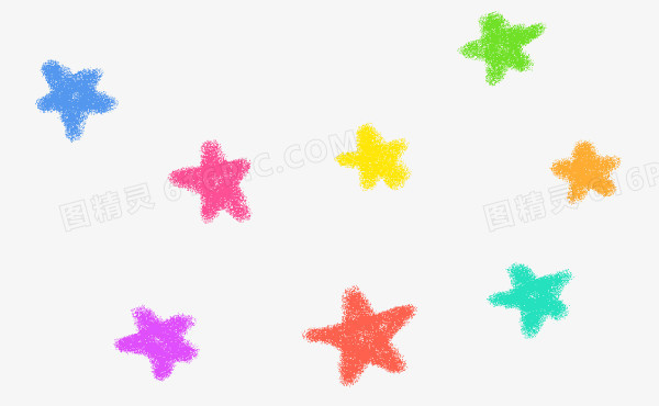 对话框界面卡通素材  卡通手绘彩色星星