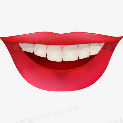 有趣的快乐好莱坞嘴唇红微笑笑脸牙齿免费大爱图标