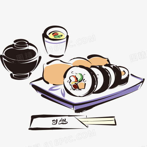 日式食物 可爱 简笔画 漫画 手绘食物 卡通