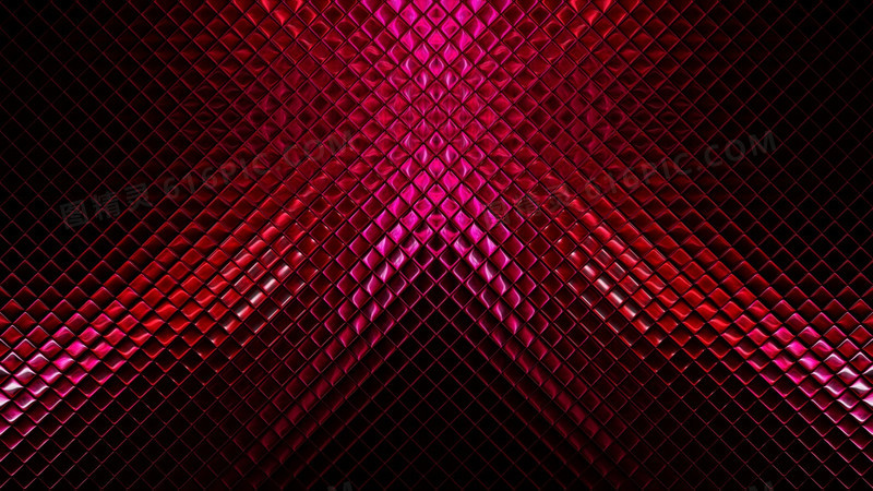 创意元素几何形状红色光效叠加