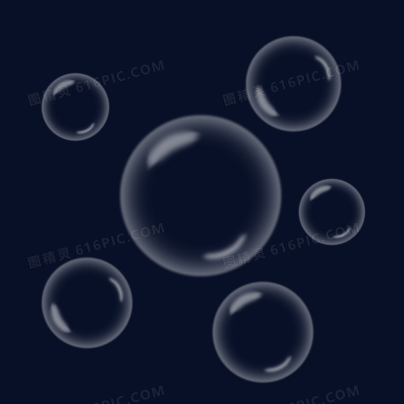 透明气泡水泡漂浮素材
