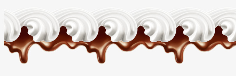 矢量奶油巧克力边框素材