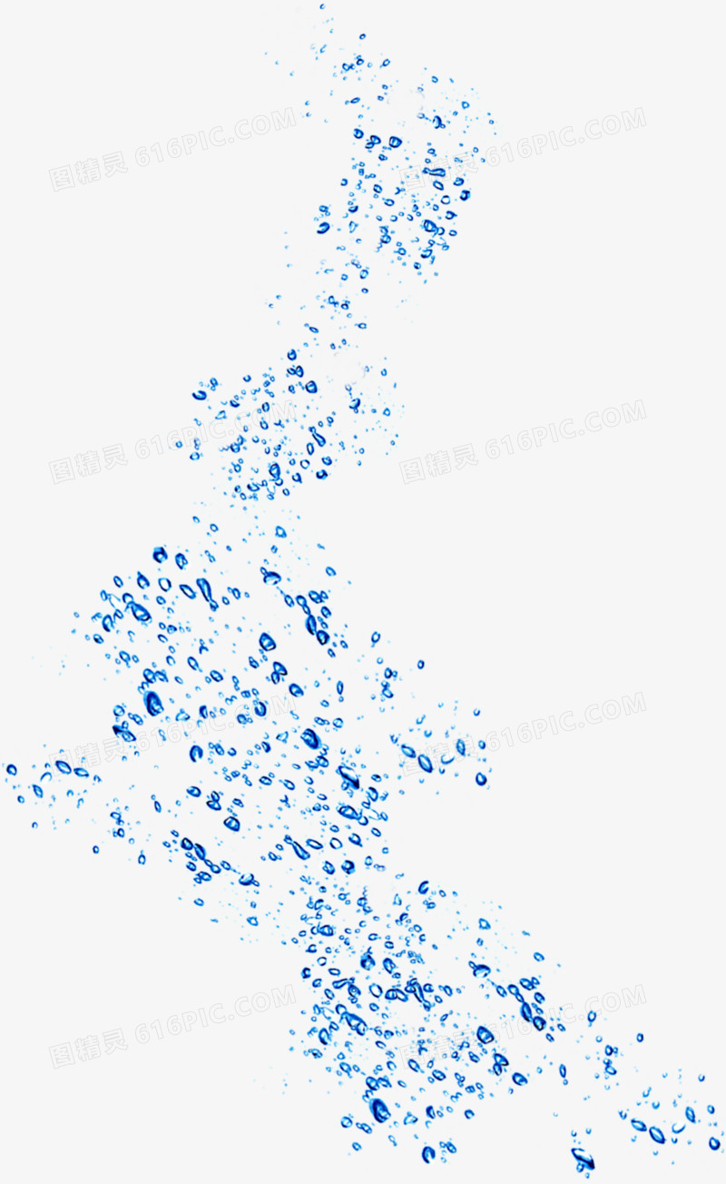 大面积蓝色水珠素材