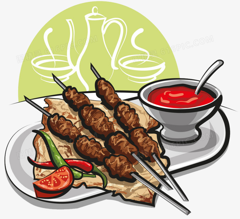 关键词:烧烤烤肉番茄汤食物图精灵为您提供卡通烧烤美食图片免费下载