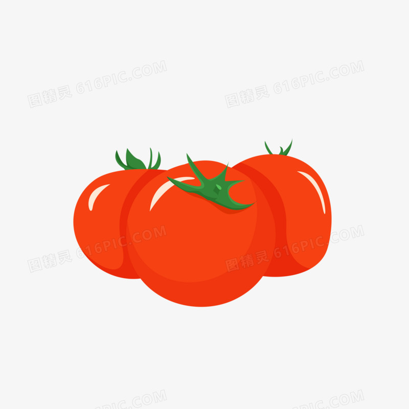 手绘卡通西红柿番茄元素