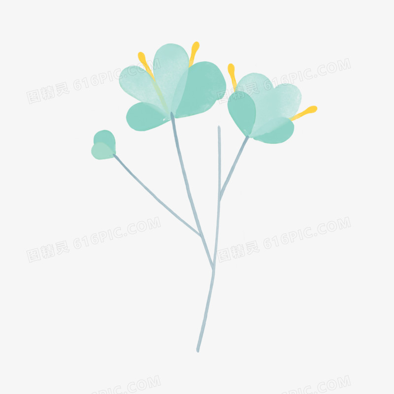树叶树枝花