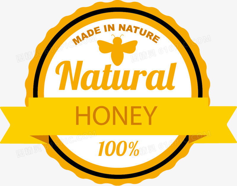 蜂蜜与蜜蜂设计矢量素材