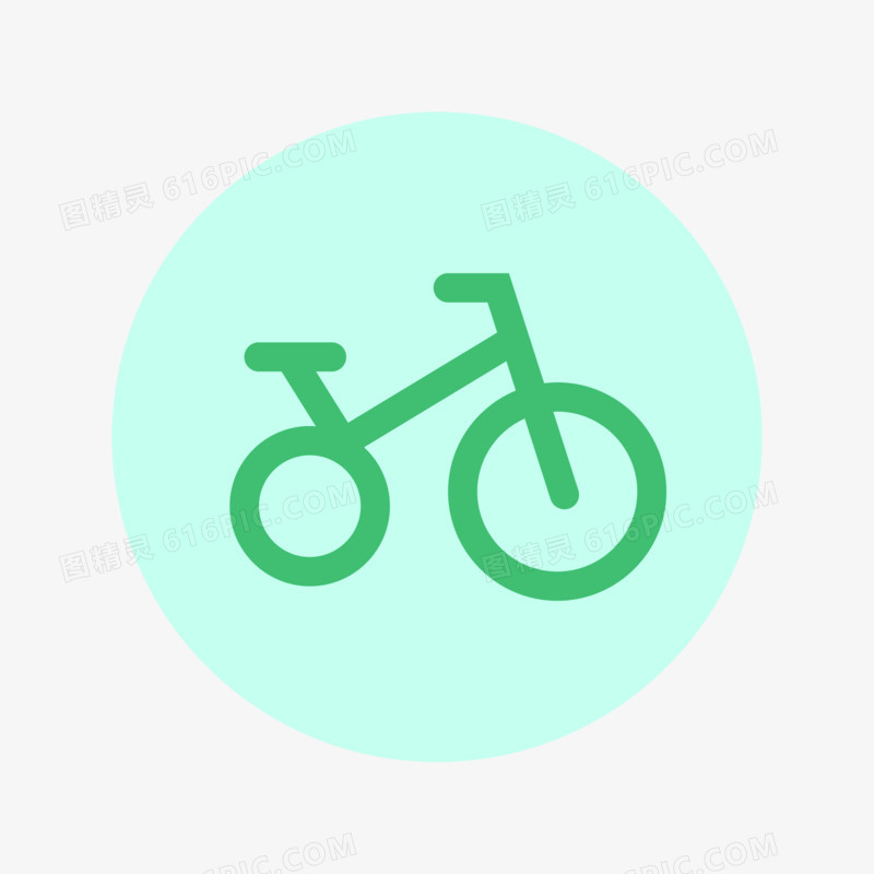 卡通手绘自行车图标素材