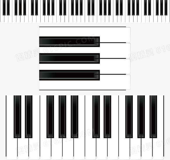 关键词:              黑白琴键矢量乐器钢琴