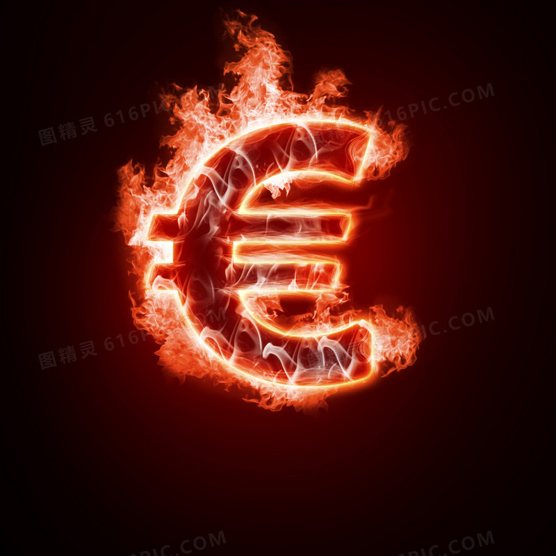 创意火焰货币符号