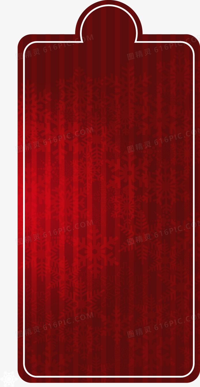 红色雪花底纹文本框矢量素材