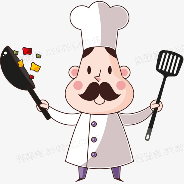 卡通厨师造型大厨插画