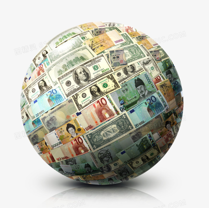 世界货币组成的地球球形金融
