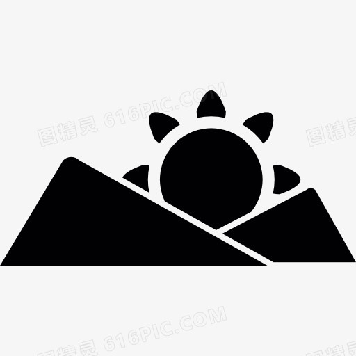 山的太阳图标