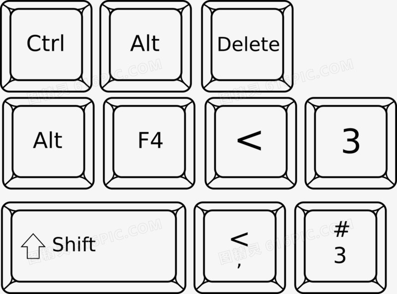 小键盘键盘按键图标机械键盘键盘鼠标键盘卡通苹果键盘全键盘蓝牙键盘