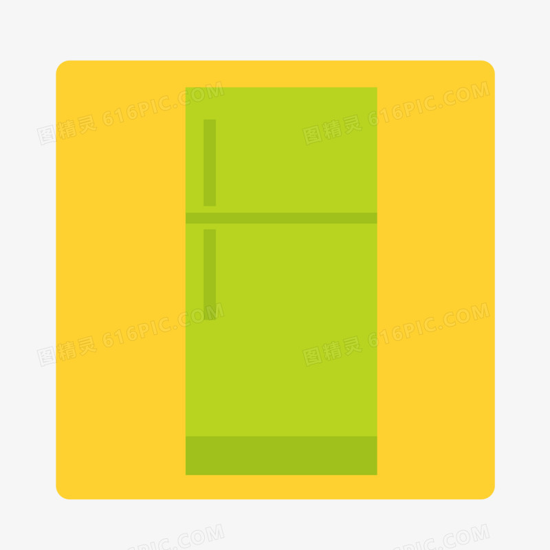 绿色电冰箱图标素材