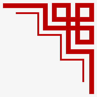 红色方格中国古风边框素材