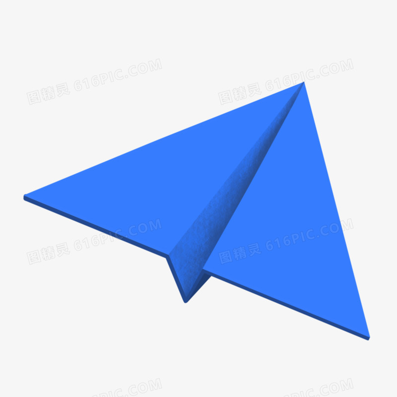 蓝色纸飞机装饰素材