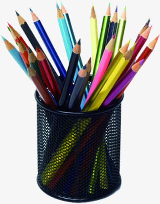 笔架里的彩色铅笔开学季
