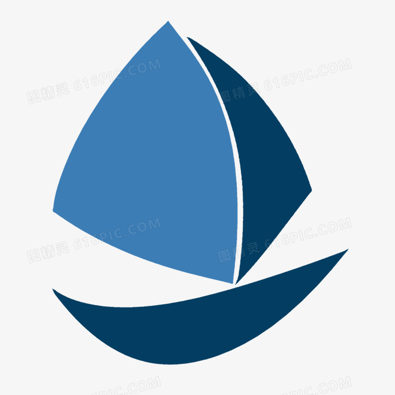 简约大船logo图标素材