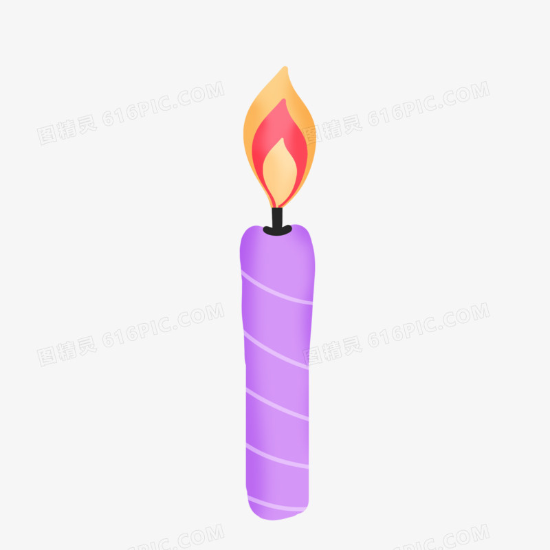 可爱卡通生日蜡烛元素