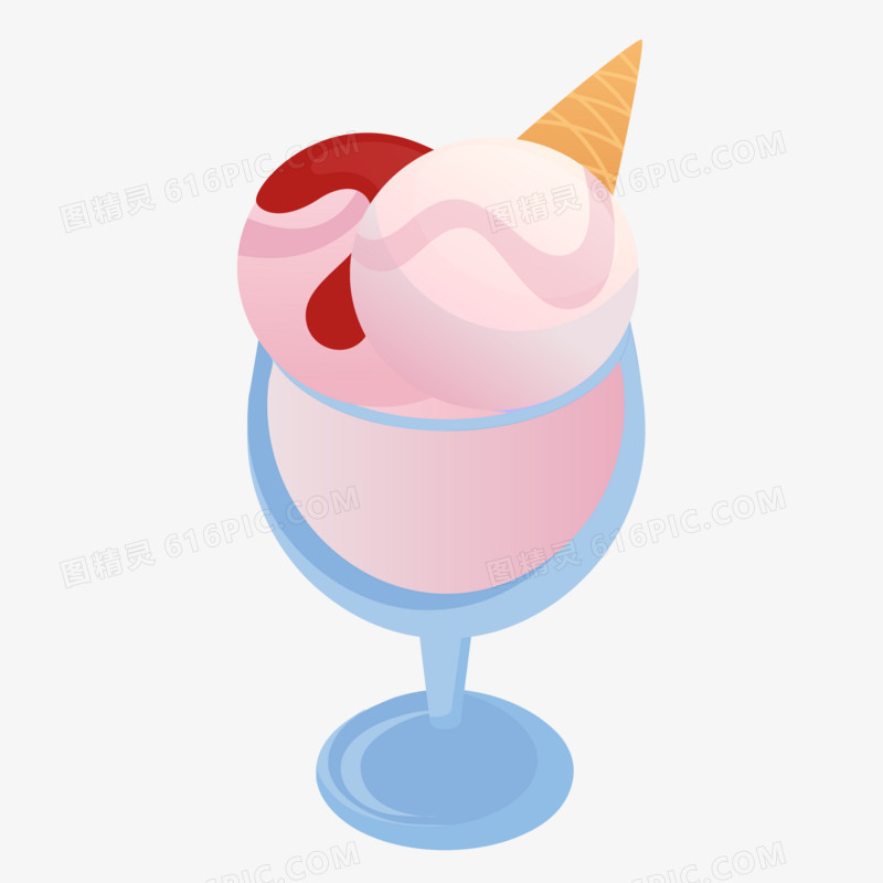 卡通手绘夏季冰淇淋素材