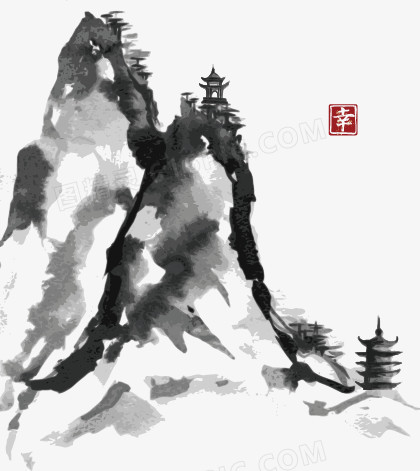 中国风水墨山水画